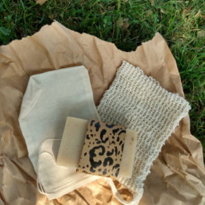 organic bags with your choice of soap